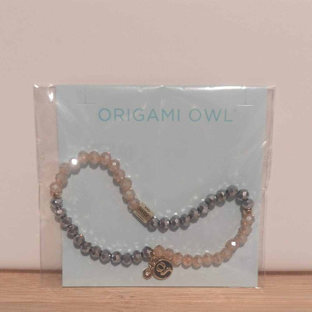Origami Owl Two-Tone Beaded Bracelet‎